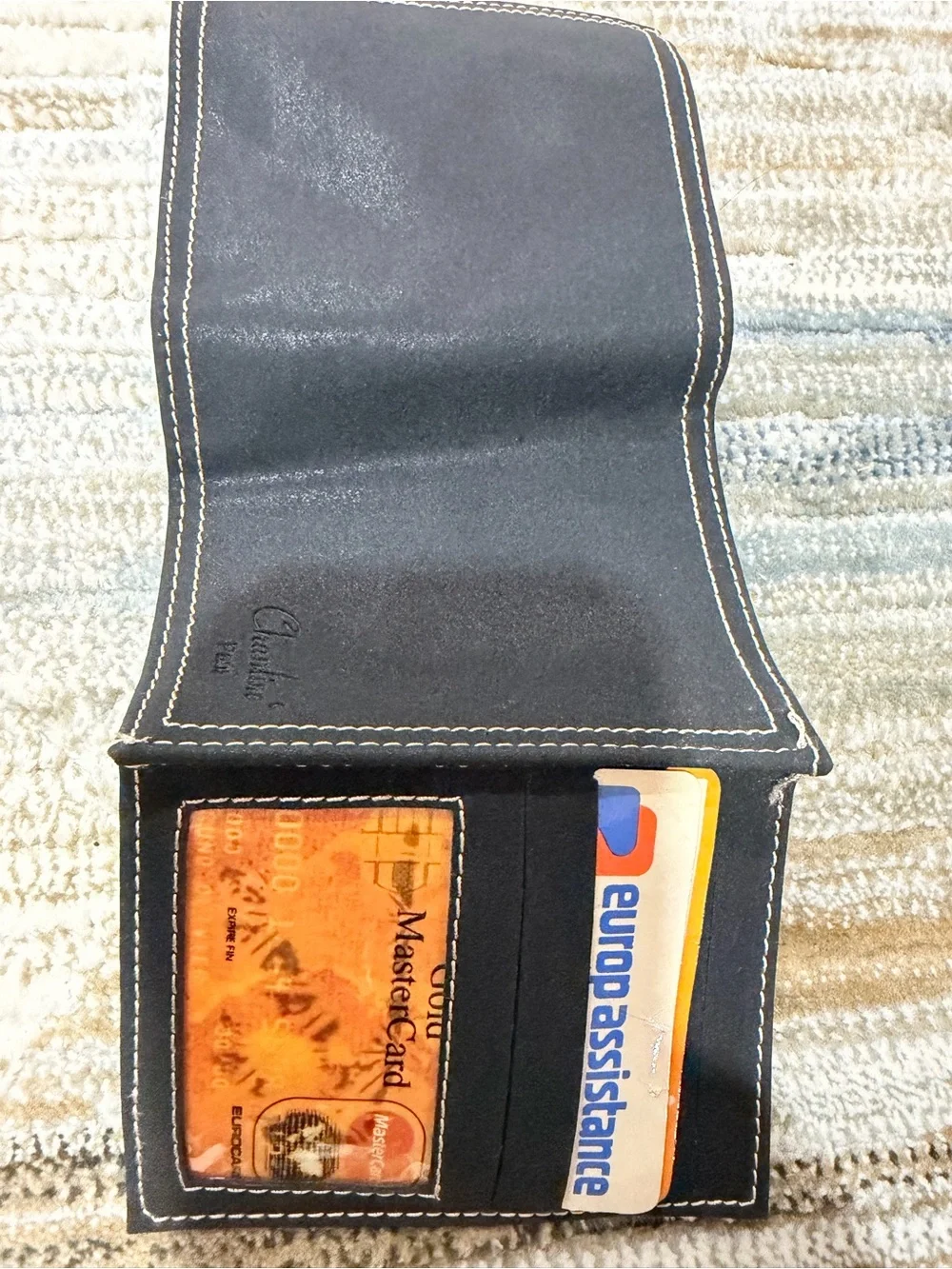 Black Leather Card & Key Wallet